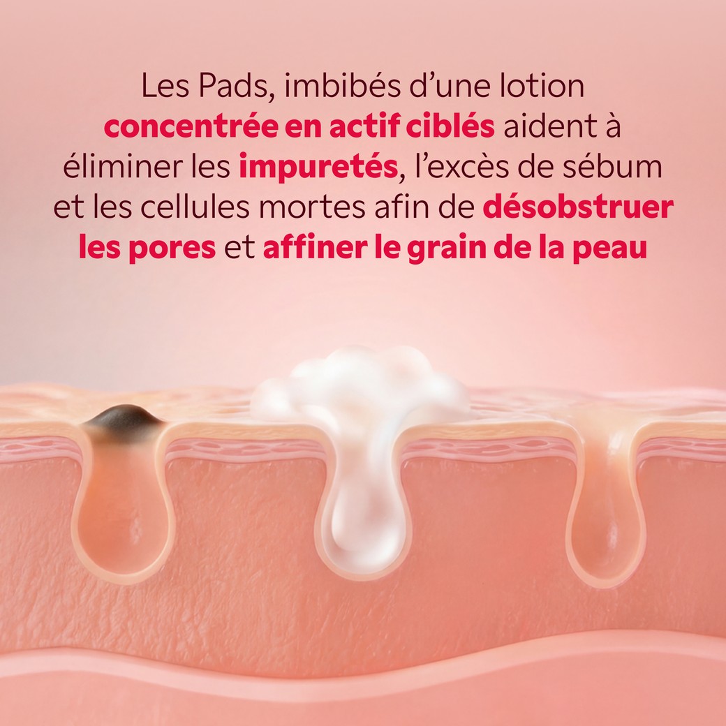 Routine soin quotidienne avec les pads purifiants My SOS Beauty