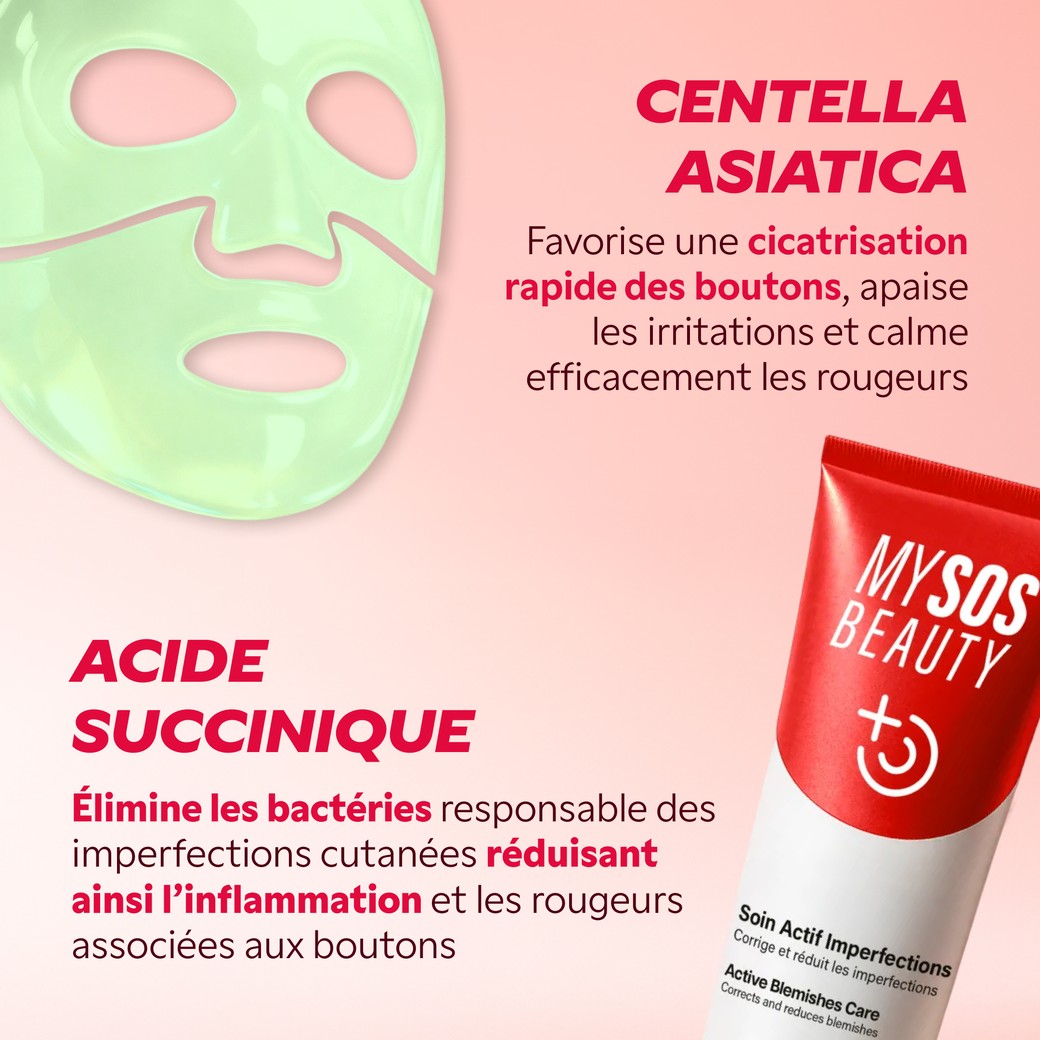 Ingrédients actifs des soins Duo Peau Nette My SOS Beauty