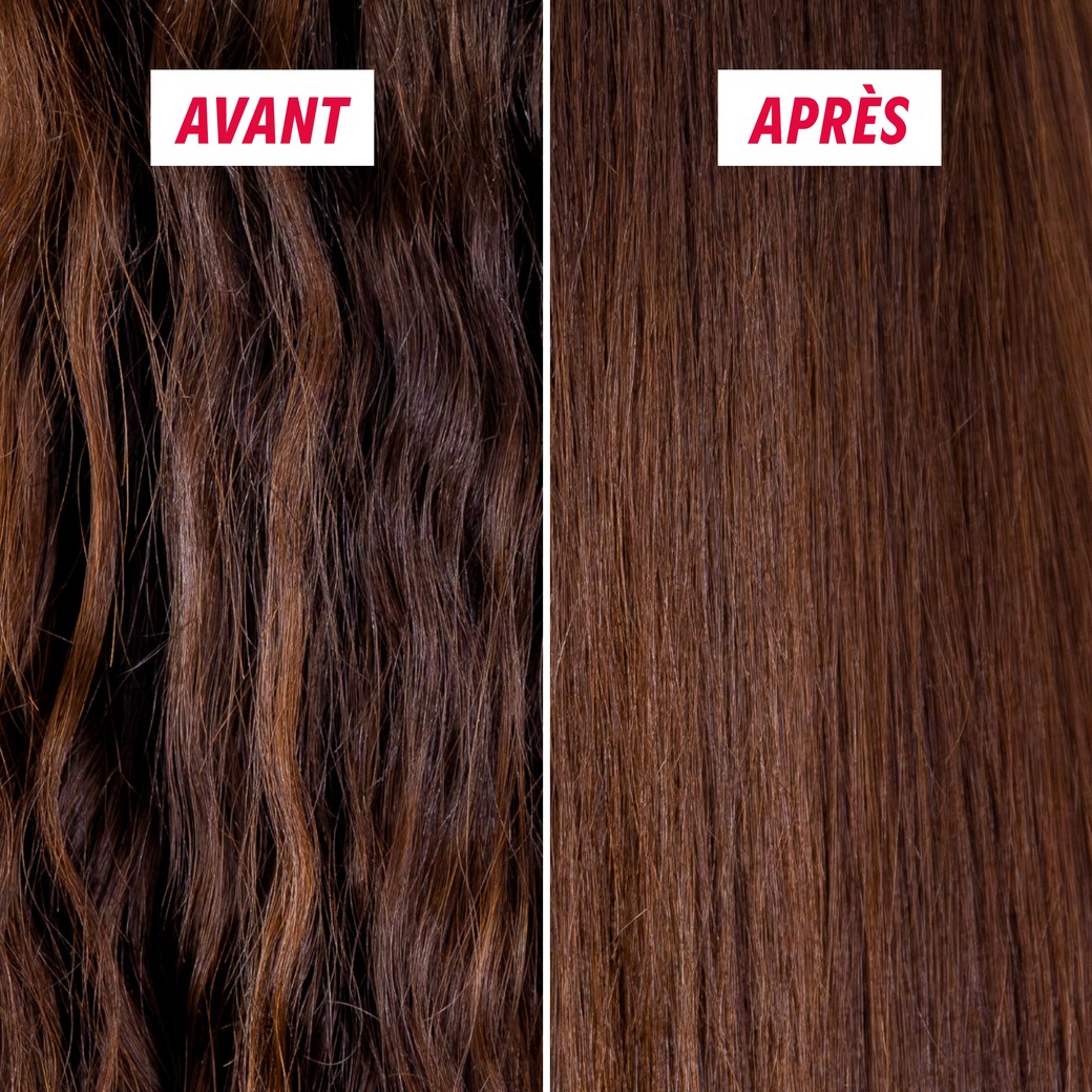 Résultat cheveux sublimés après utilisation de la brume perfectrice