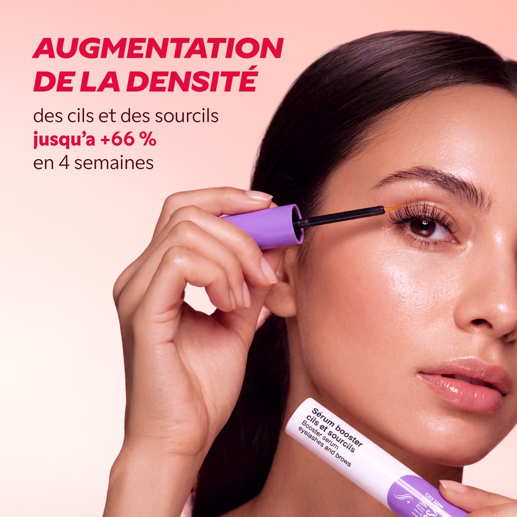 Cils qui paraissent plus longs et denses avec le sérum My SOS Beauty