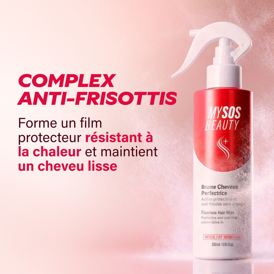 Brume cheveux perfectrice My SOS Beauty vaporisée sur les longueurs
