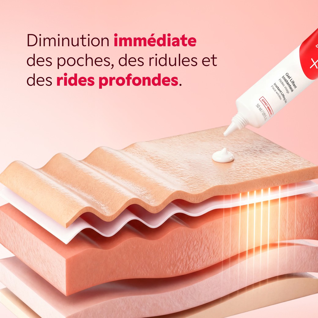 Démonstration lissage des poches sous les yeux avec SOS Tensyeux