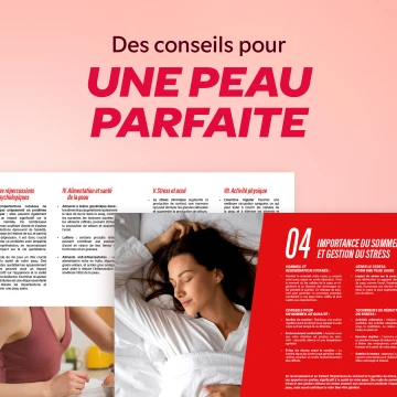 Illustration des bienfaits du guide peau sans imperfections