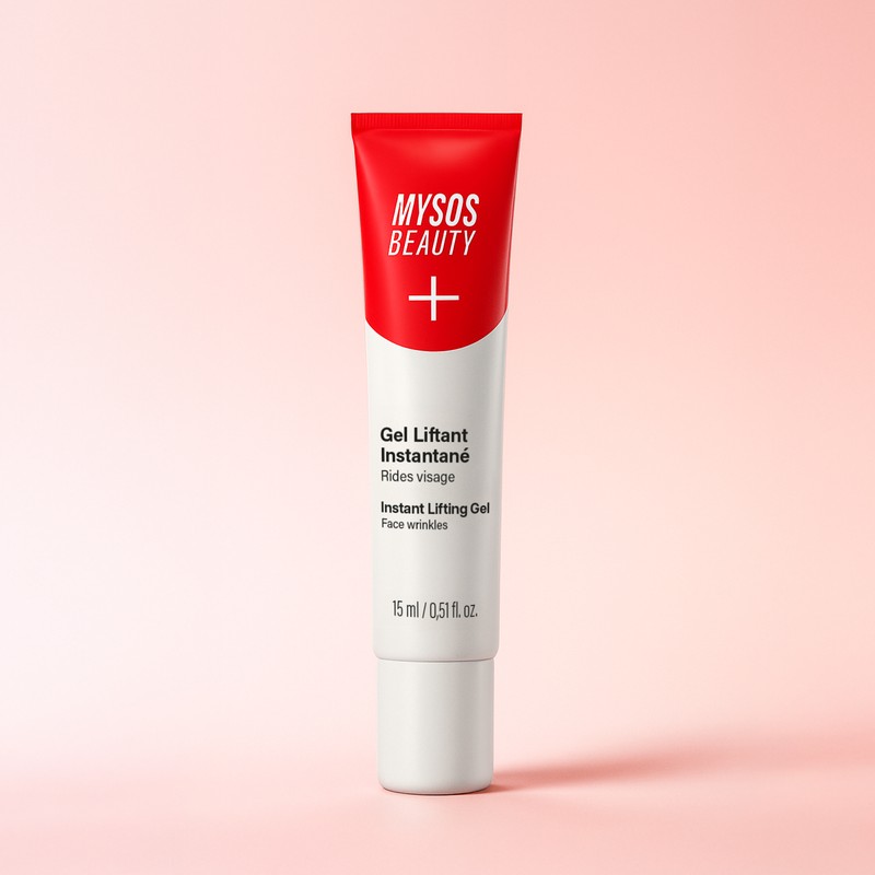 Application du gel liftant instantané sur le contour des yeux