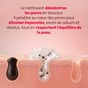 Illustration d'un pore de la peau nettoyé en douceur