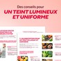 Page intérieure du guide teint éclatant My SOS Beauty