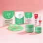 Produits de la routine anti-imperfections présentés avec le masque en gel