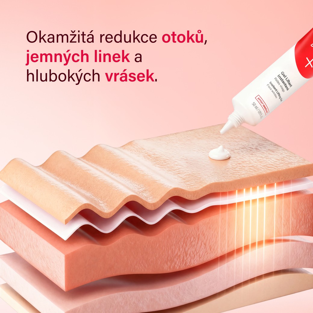 Detail textury instantního liftingového gelu SOS Tensyeux