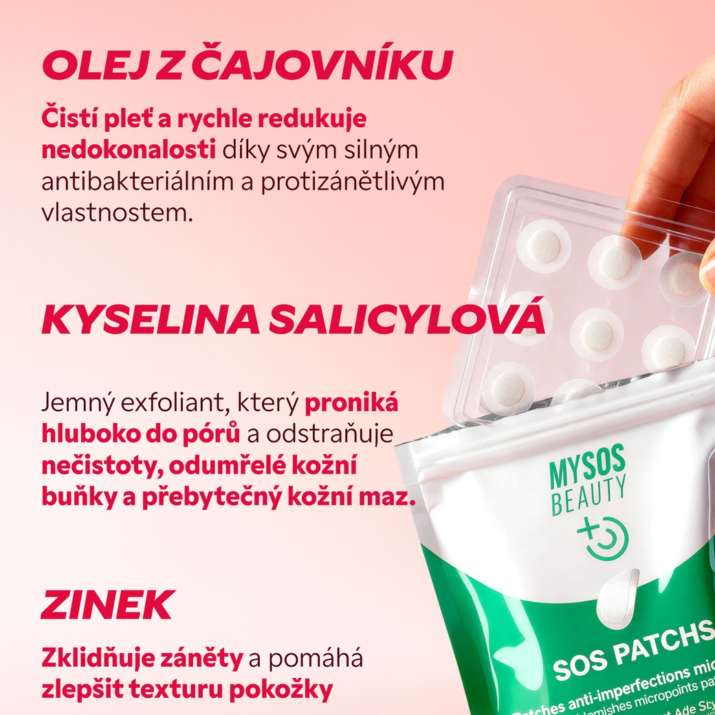 Struktura mikrobodů s kyselinou salicylovou a tea tree olejem