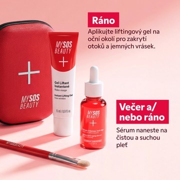 Aplikace liftingového gelu z dua Duo Lift Intense na pleť
