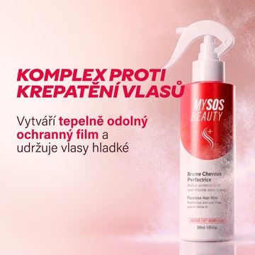 Výsledek lesklých a chráněných vlasů po aplikaci mlhy My SOS Beauty