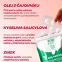 Struktura mikrobodů s kyselinou salicylovou a tea tree olejem
