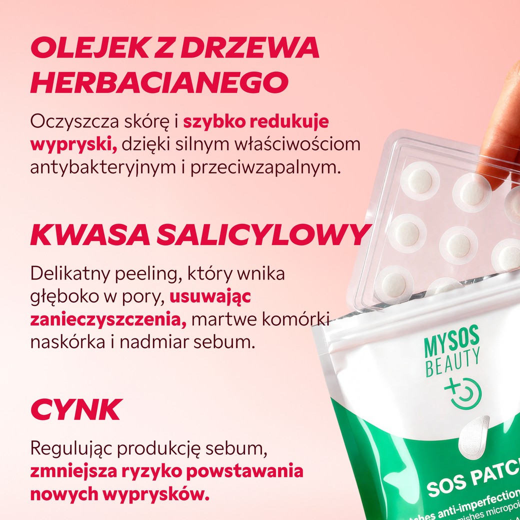 Efekt działania plastra z mikroigłami po kilku godzinach