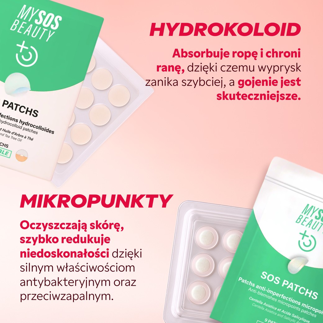 Plastry z mikrokropkami SOS PATCHS na pryszcze podskórne