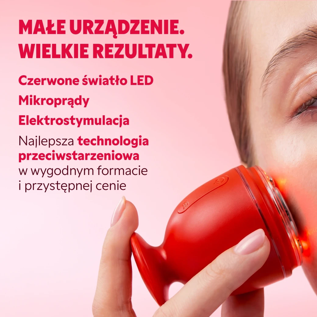 Urządzenie EMSkin Pro: czerwone światło LED, mikroprądy i elektrostymulacja