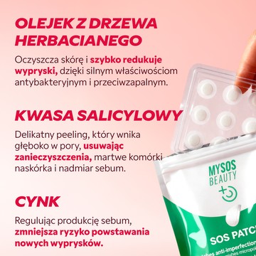 Efekt działania plastra z mikroigłami po kilku godzinach