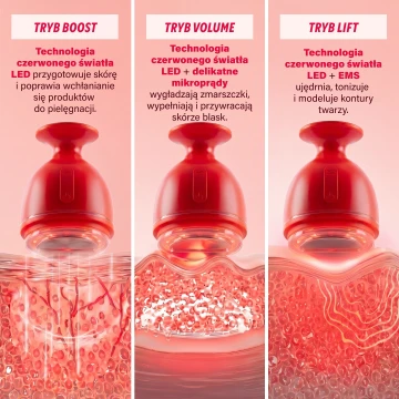 Tryby Boost, Volume i Lift urządzenia EMSkin Pro
