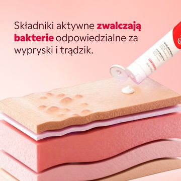 Aplikacja kremu My SOS Beauty z kwasem salicylowym na twarz