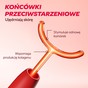 Pomarańczowa końcówka w kształcie widełek do urządzenia wysokiej częstotliwości