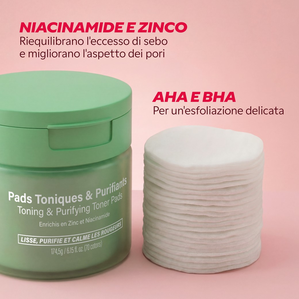 Texture del pad tonificante My SOS Beauty dettaglio ravvicinato