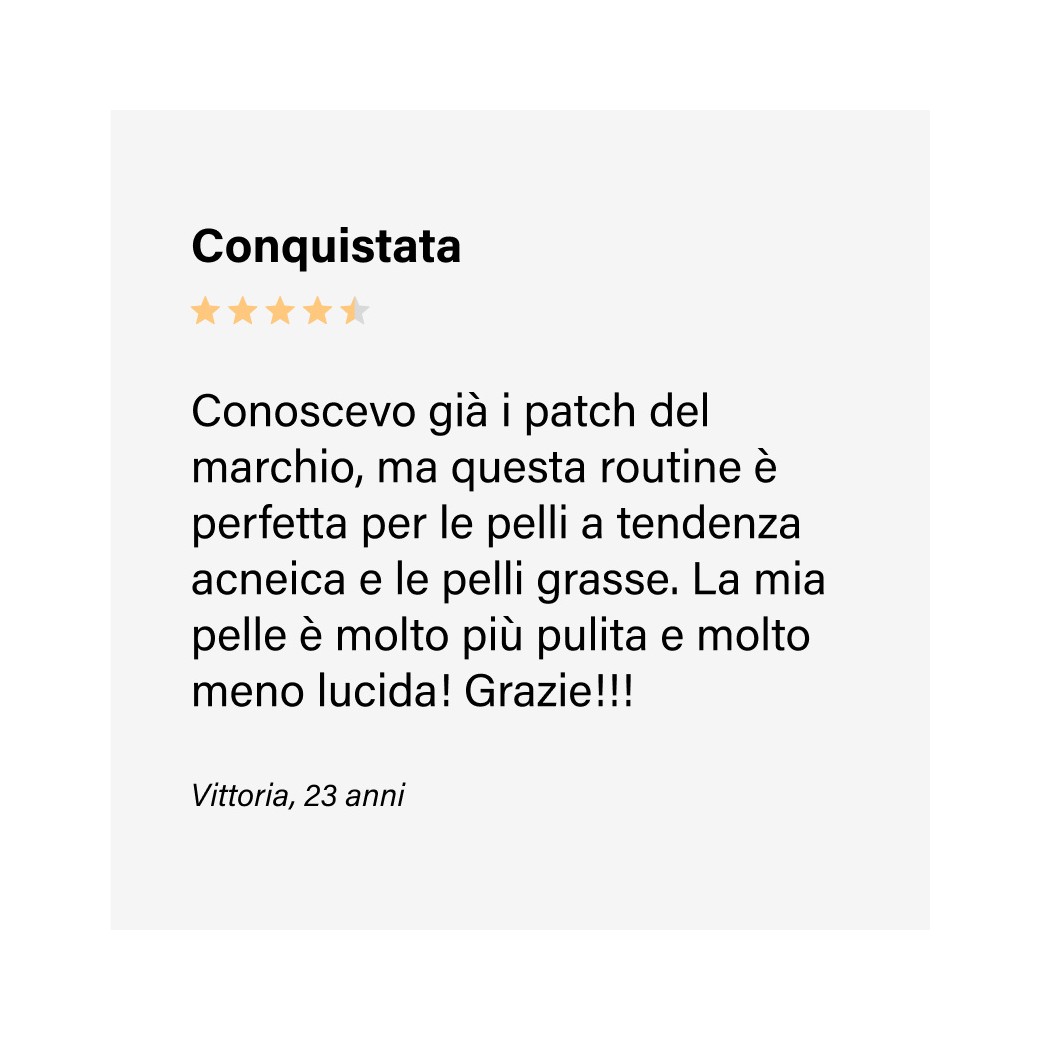 Prima e dopo utilizzo routine anti-imperfezioni completa step 4