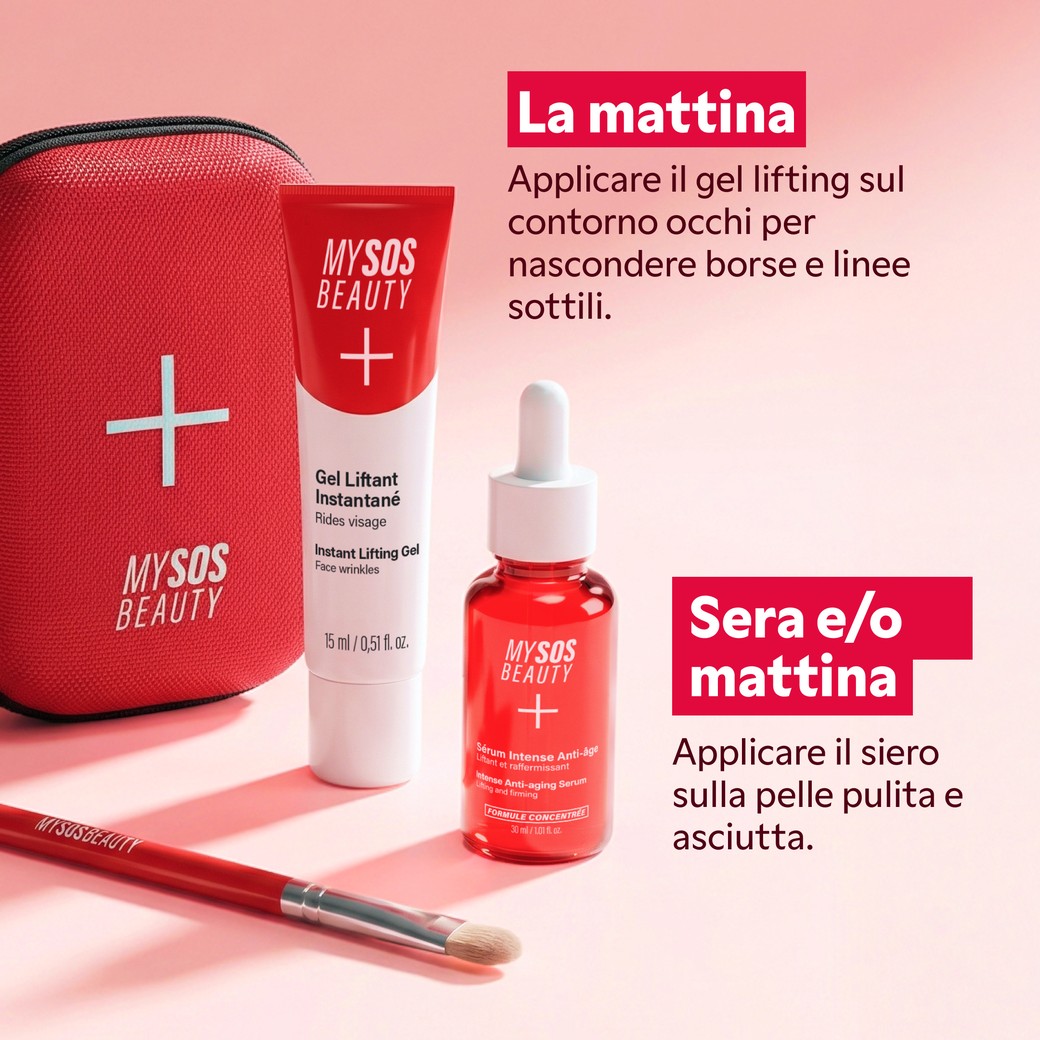 Applicazione del siero anti-età Bakuchiol e Acido Ialuronico