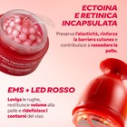 Crema in capsule con ectoina e retinale e dispositivo EMS a luce LED rossa