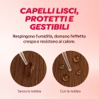 Risultato capelli lisci e luminosi con spray My SOS Beauty