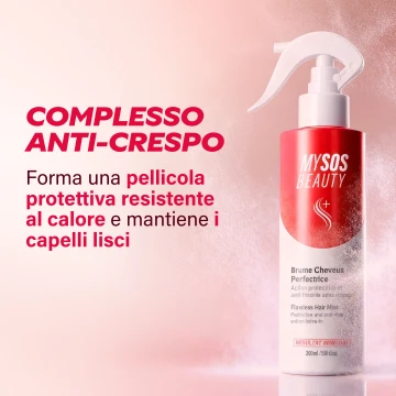 Spray anti-crespo My SOS Beauty applicazione sui capelli