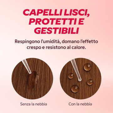 Risultato capelli lisci e luminosi con spray My SOS Beauty