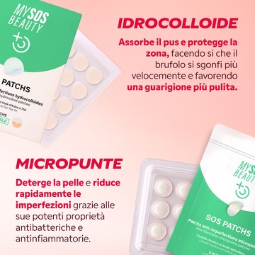 Patch micropunti per brufoli sottocutanei applicazione