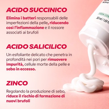 Texture crema anti imperfezioni My SOS Beauty applicazione sulla pelle