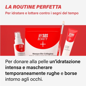 Applicazione brume imperiale anti-età sul viso per idratazione profonda