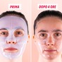Maschera bio-collagene idratante applicata sul viso