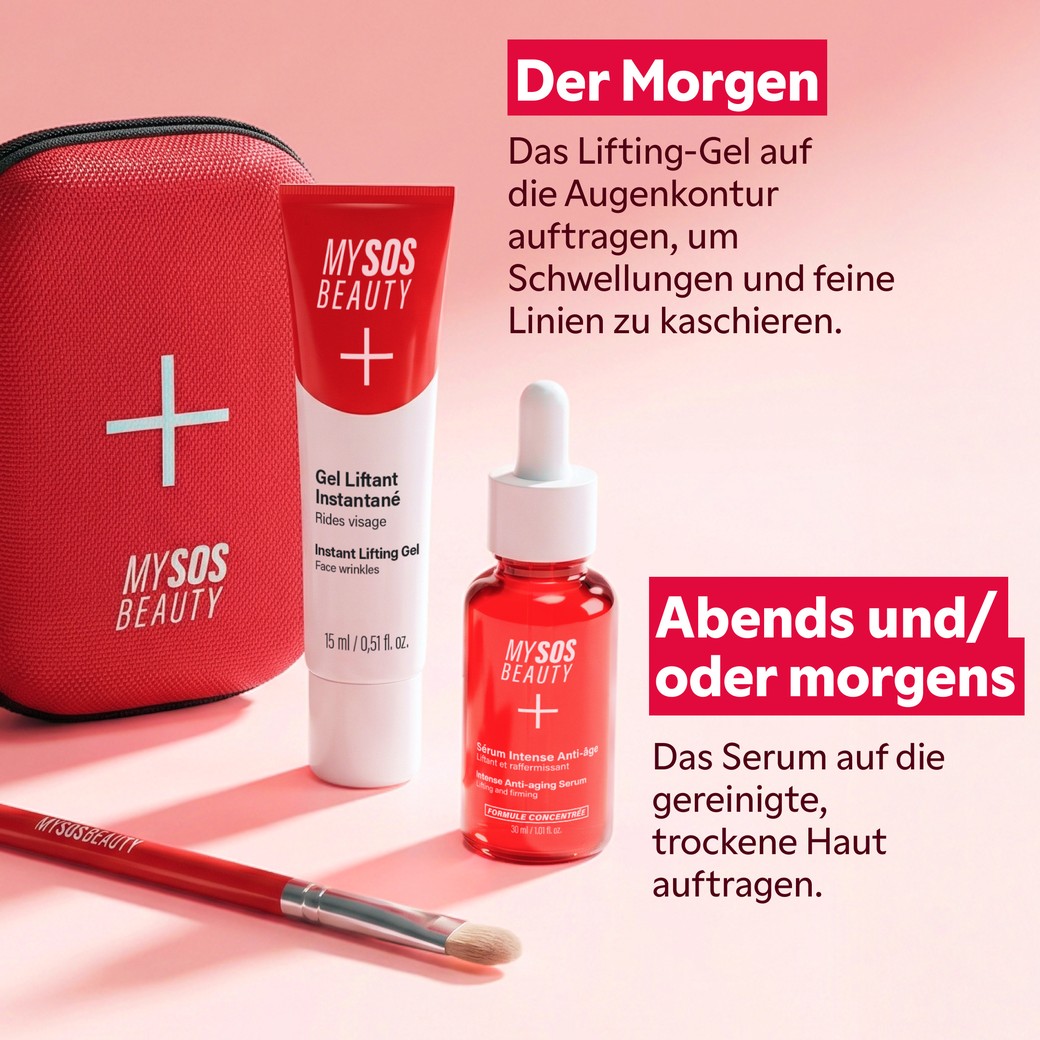 Anwendung des Instant Lifting Gels aus dem Duo Lift Intense Set