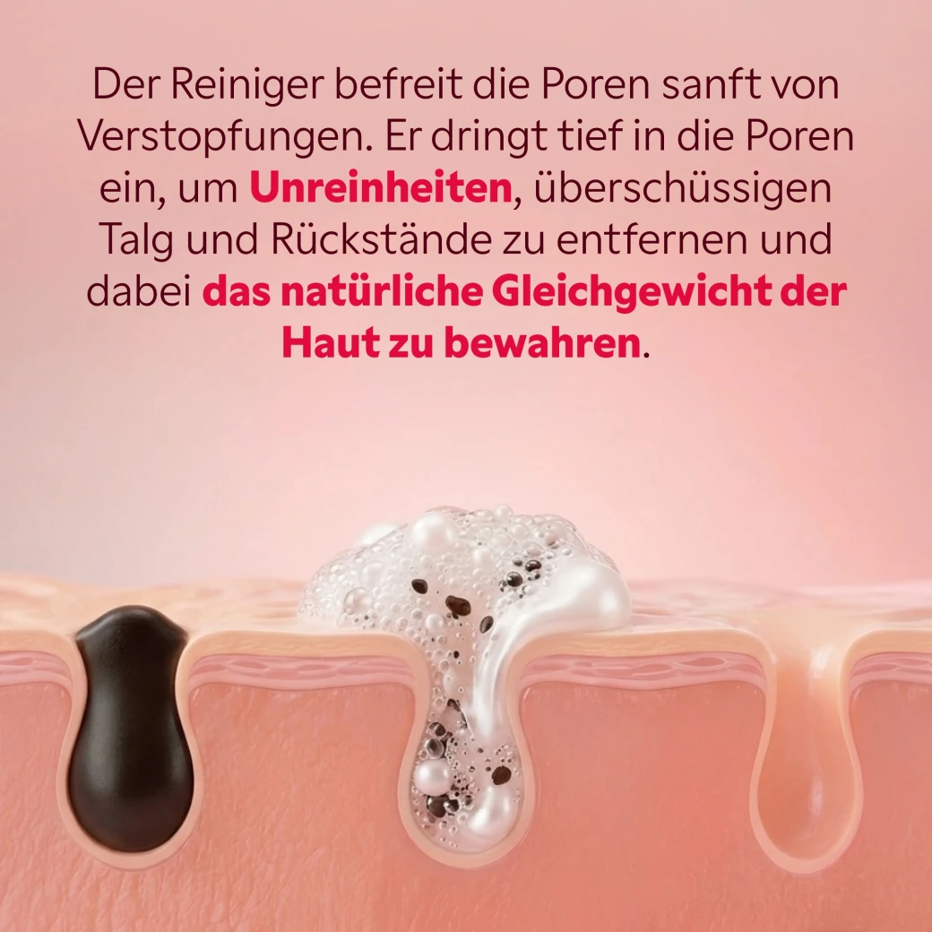 Illustration einer sanft gereinigten Hautpore