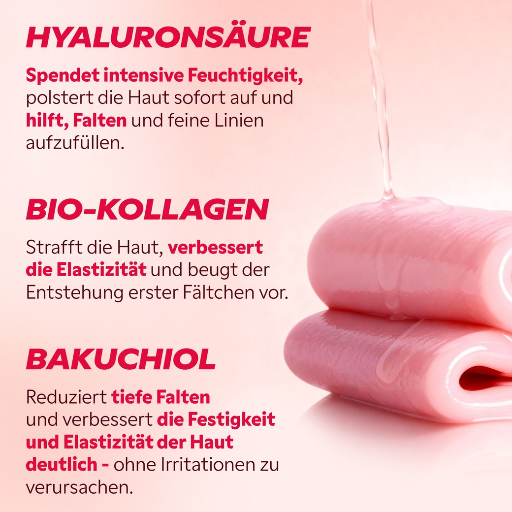 Bakuchiol Gesichtsmaske Textur und Inhaltsstoffe Detail