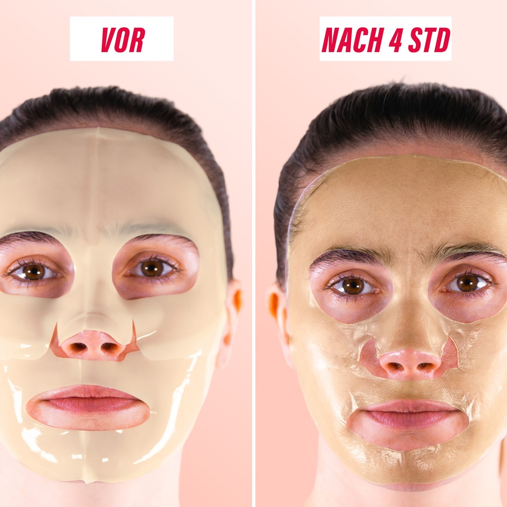 Vitamin C Kollagenmaske Einzelmaske ausgepackt Detailansicht