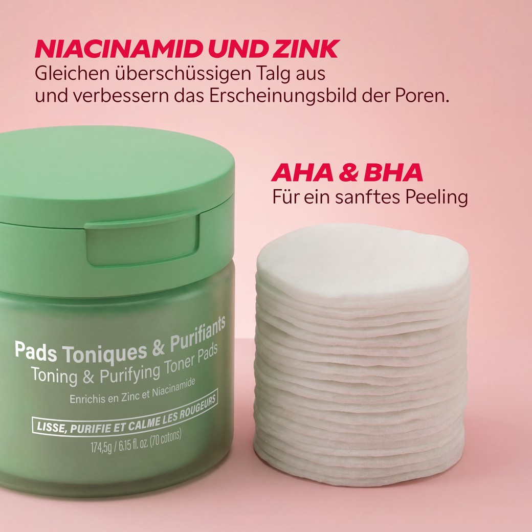 Anwendung der My SOS Beauty Reinigungspads auf dem Gesicht