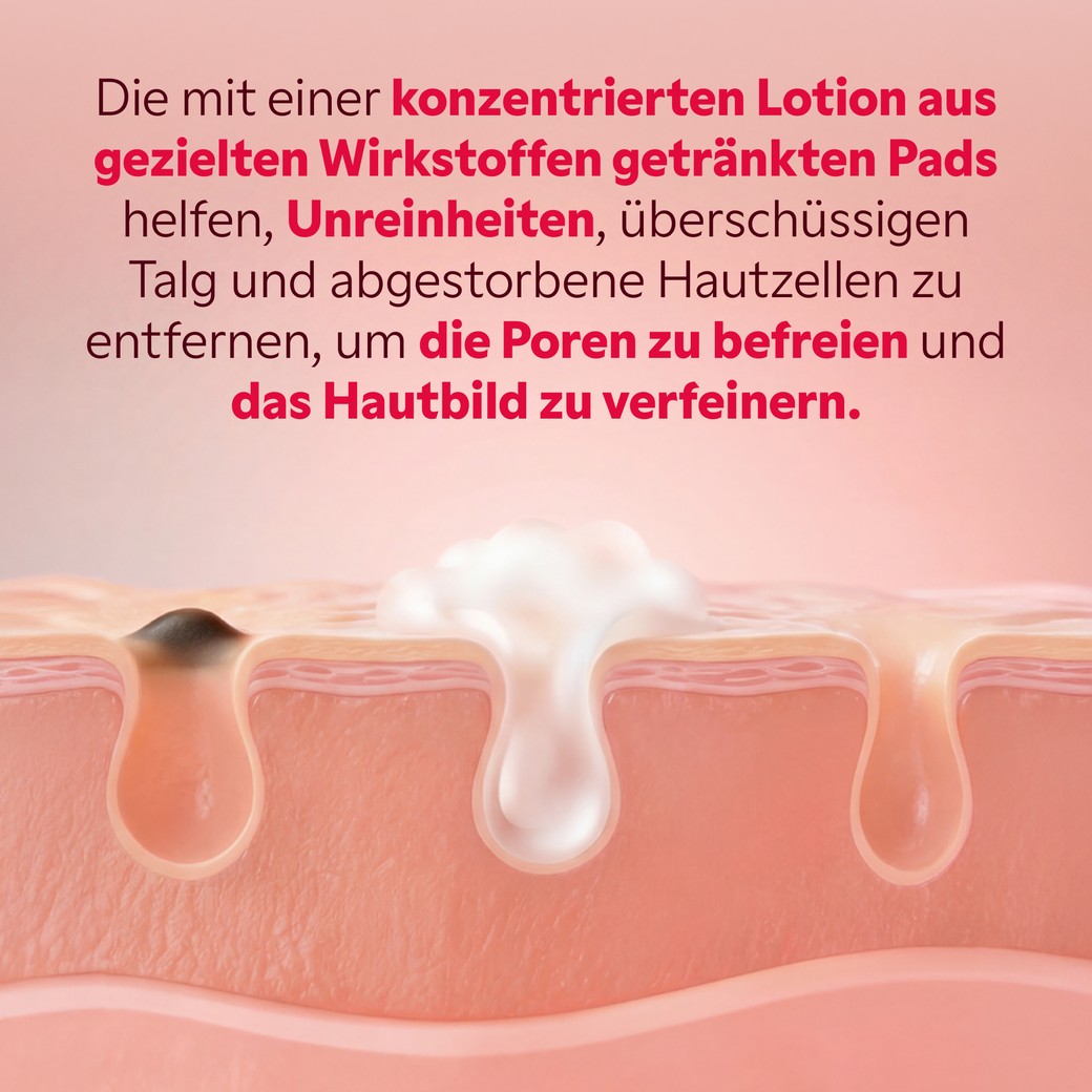 Tonische Pads Inhaltsstoffe Salicylsäure und Zink