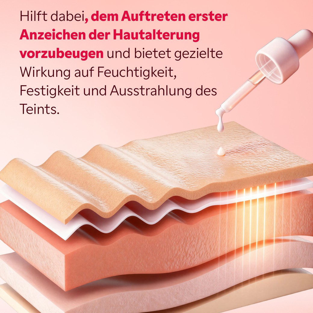 Anti-Aging Serum My SOS Beauty Tropfen auf der Handfläche
