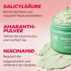 Inhaltsstoffe des Mochi Reinigers: Salicylsäure, Amaranth-Pulver, Niacinamid