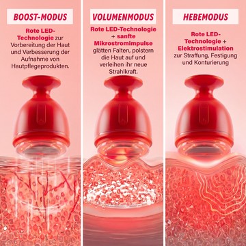 Modi Boost, Volume und Lift des EMSkin Pro Geräts