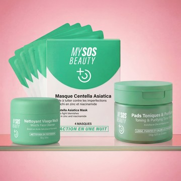 Beutel mit Centella-asiatica-Masken, Mochi Reiniger und Toning-Pads