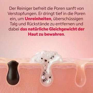 Illustration einer sanft gereinigten Hautpore