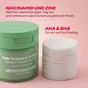 Anwendung der My SOS Beauty Reinigungspads auf dem Gesicht