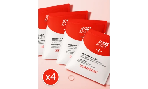 Pack of 4 Bio-Collagen Masks