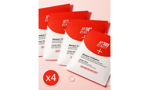 Pack of 4 Bio-Collagen Masks