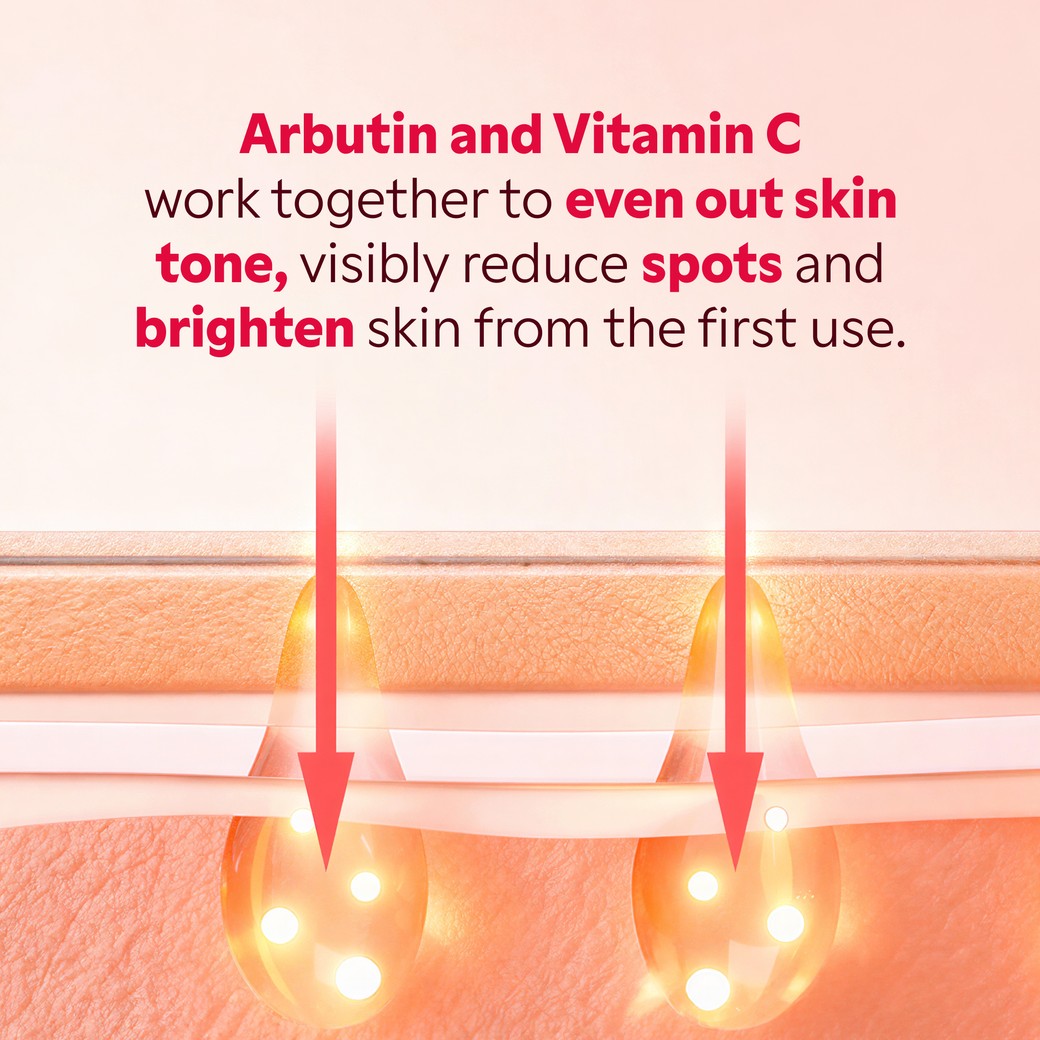 Vitamin C anti-dark spot mask application on face