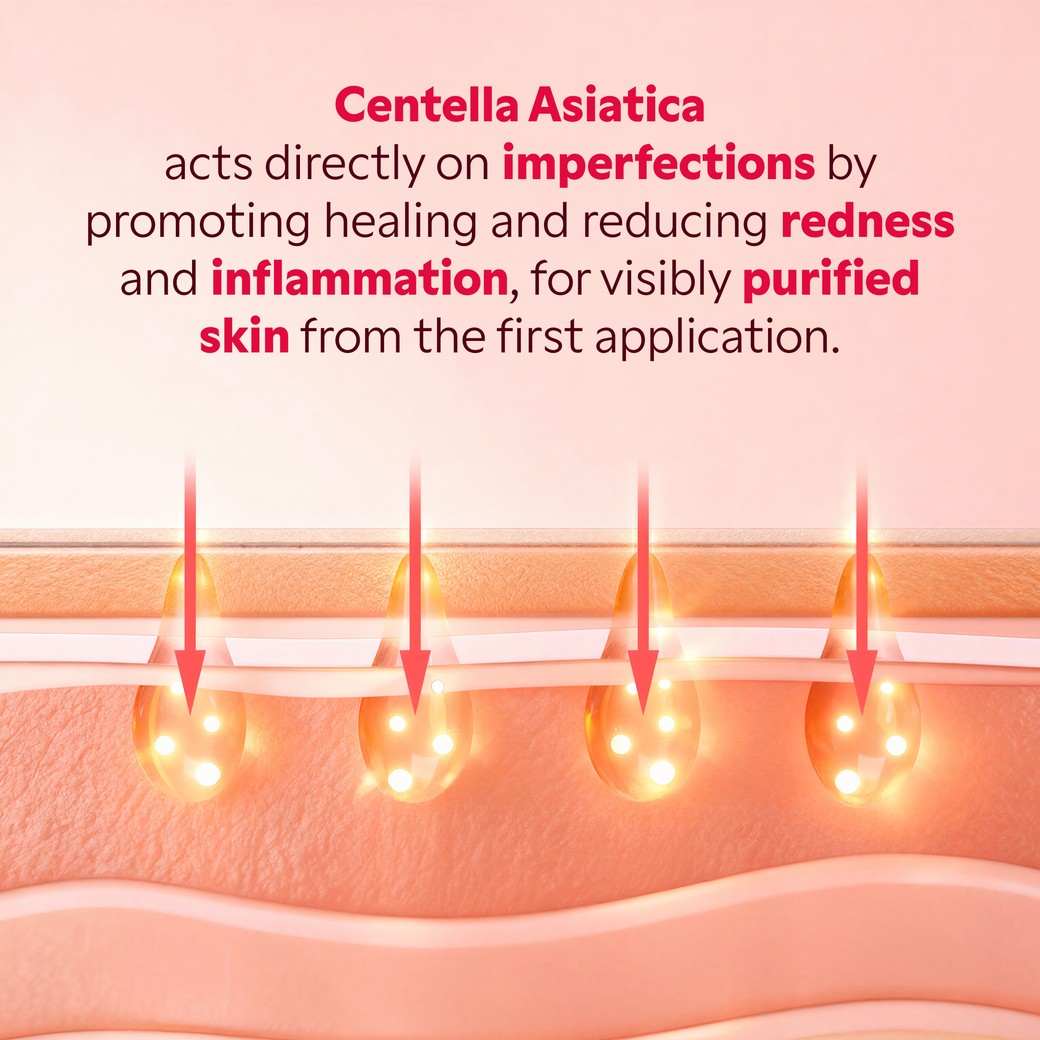 Centella Asiatica collagen mask application on face